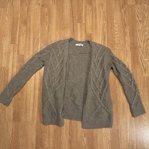 LOFT Heather Gray Knit Sweater
